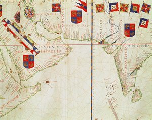 Fol.16 Mapa Persie, Arábie a Indie, z atlasu, 1571